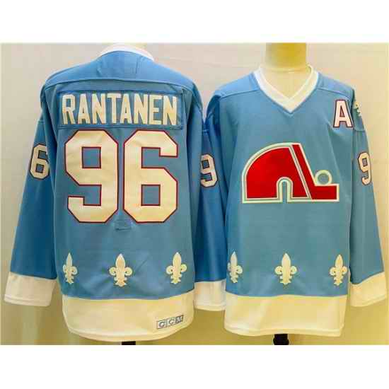 Men Colorado Avalanche 96 Mikko Rantanen Blue Stitched Jersey
